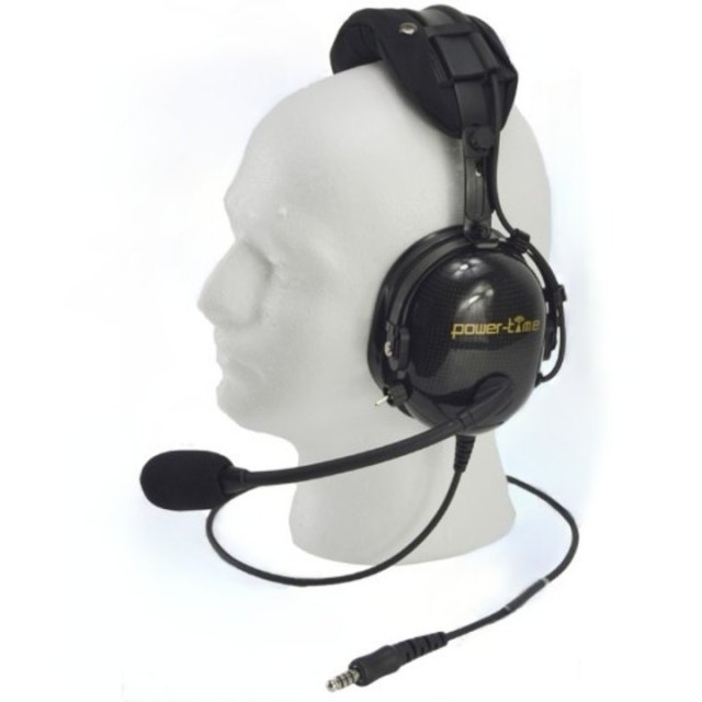 AG-2 Carbon Fiber Pilot Headset with Noise Canceling Microphone for Helicopter