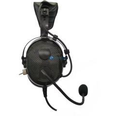 AG-2 Carbon Fiber Pilot Headset with Noise Canceling Microphone for Helicopter