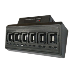 Universal Multi Unit Charger Series (2-Way / 12-Way) with Replaceable Charging Pods – Compatible with Motorola, Kenwood, ICOM, Vertex, Hytera, EADS Radios & Batteries