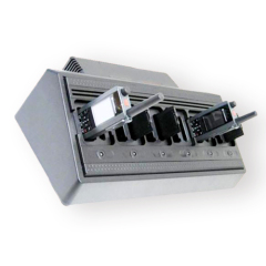 Universal Multi Unit Charger Series (2-Way / 12-Way) with Replaceable Charging Pods – Compatible with Motorola, Kenwood, ICOM, Vertex, Hytera, EADS Radios & Batteries