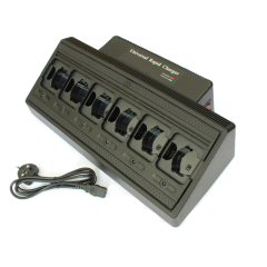 Universal Multi Unit Charger Series (2-Way / 12-Way) with Replaceable Charging Pods – Compatible with Motorola, Kenwood, ICOM, Vertex, Hytera, EADS Radios & Batteries