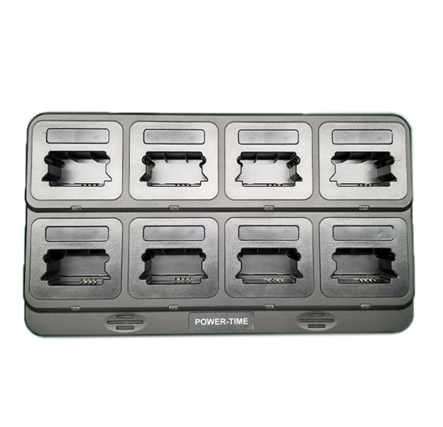 8-Way Rapid Multi-Unit Charger for a variety of two-way radios– Compatible with Li-Ion & Ni-MH Batteries