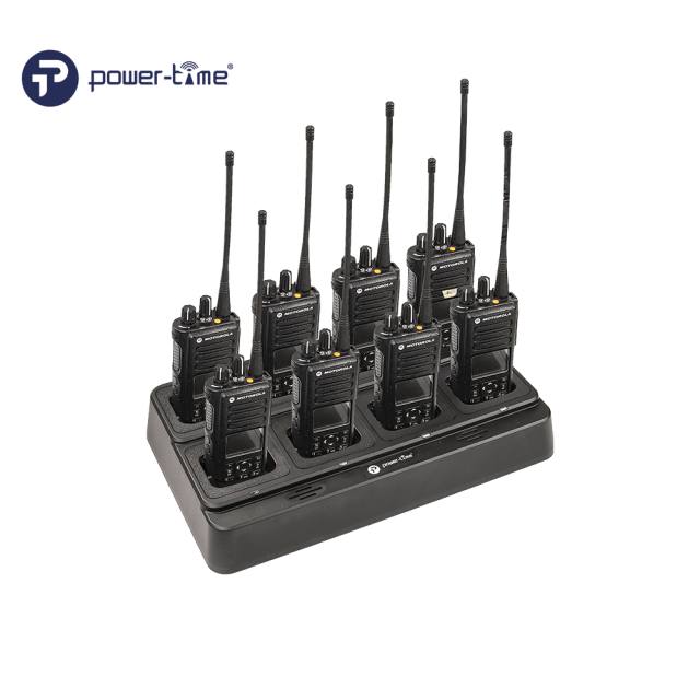 8-Way Rapid Multi-Unit Charger for a variety of two-way radios– Compatible with Li-Ion & Ni-MH Batteries