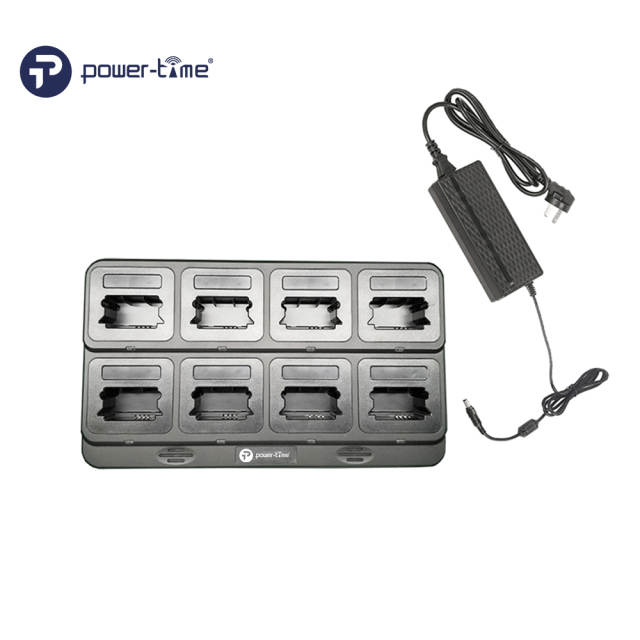 8-Way Rapid Multi-Unit Charger for a variety of two-way radios– Compatible with Li-Ion & Ni-MH Batteries