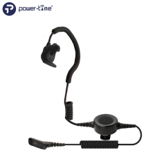 Earbone mic headset with big round PTT for fireman department