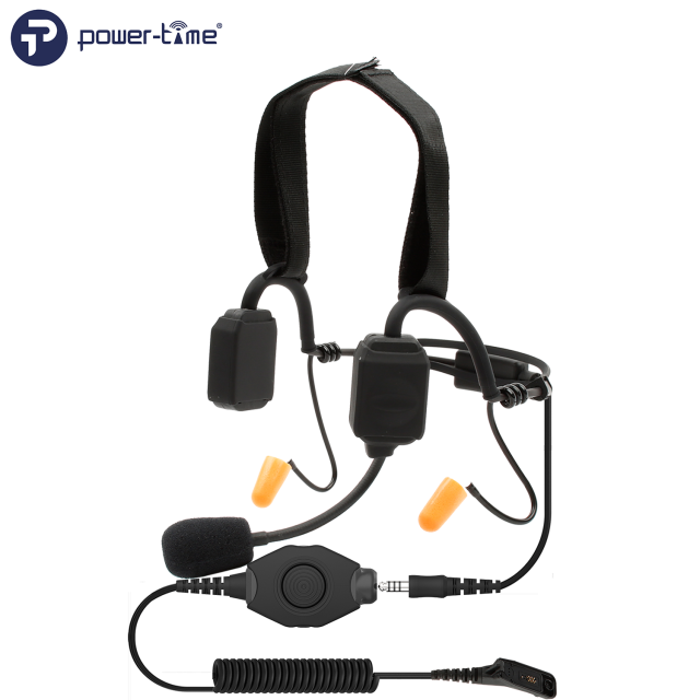 PTE-580骨传导+降噪麦克风结合防噪通讯耳机 适配头盔及面罩 选配PTT 定制接头 适配任何对讲机