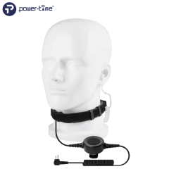 PTE-796N Adjustable Throat Bone Conduction Headset With Bog Round PTT