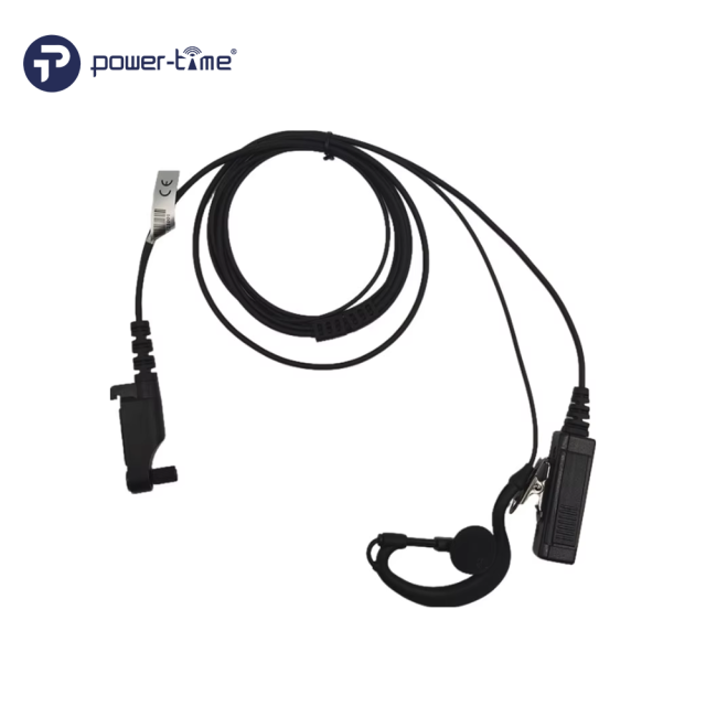 PTE-110N Lapel Popular PTT G shape earhook handfree earphone for two way radio