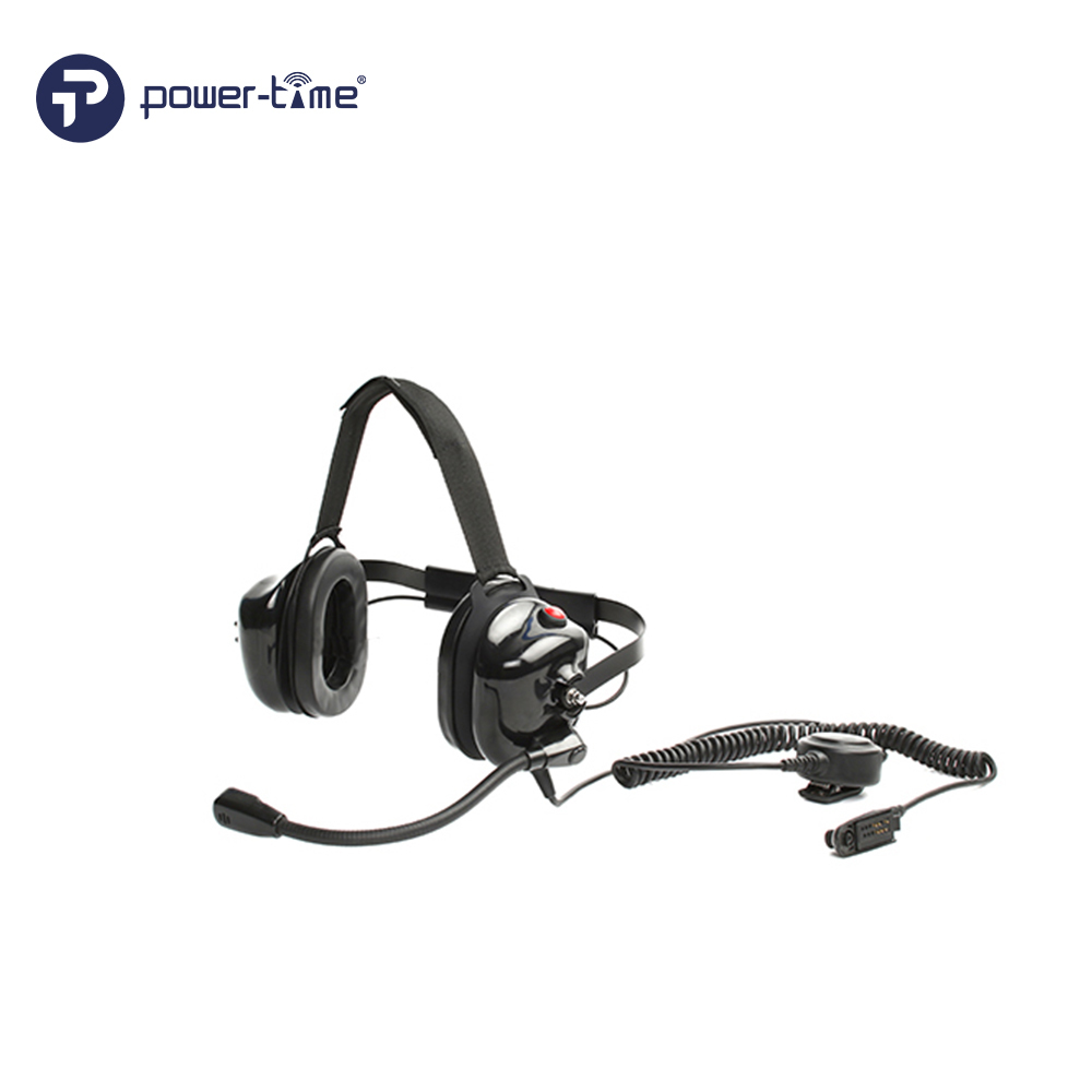 PTE-740I Helmet-Compatible Neckband Headset with Boom Mic & Noise Canceling