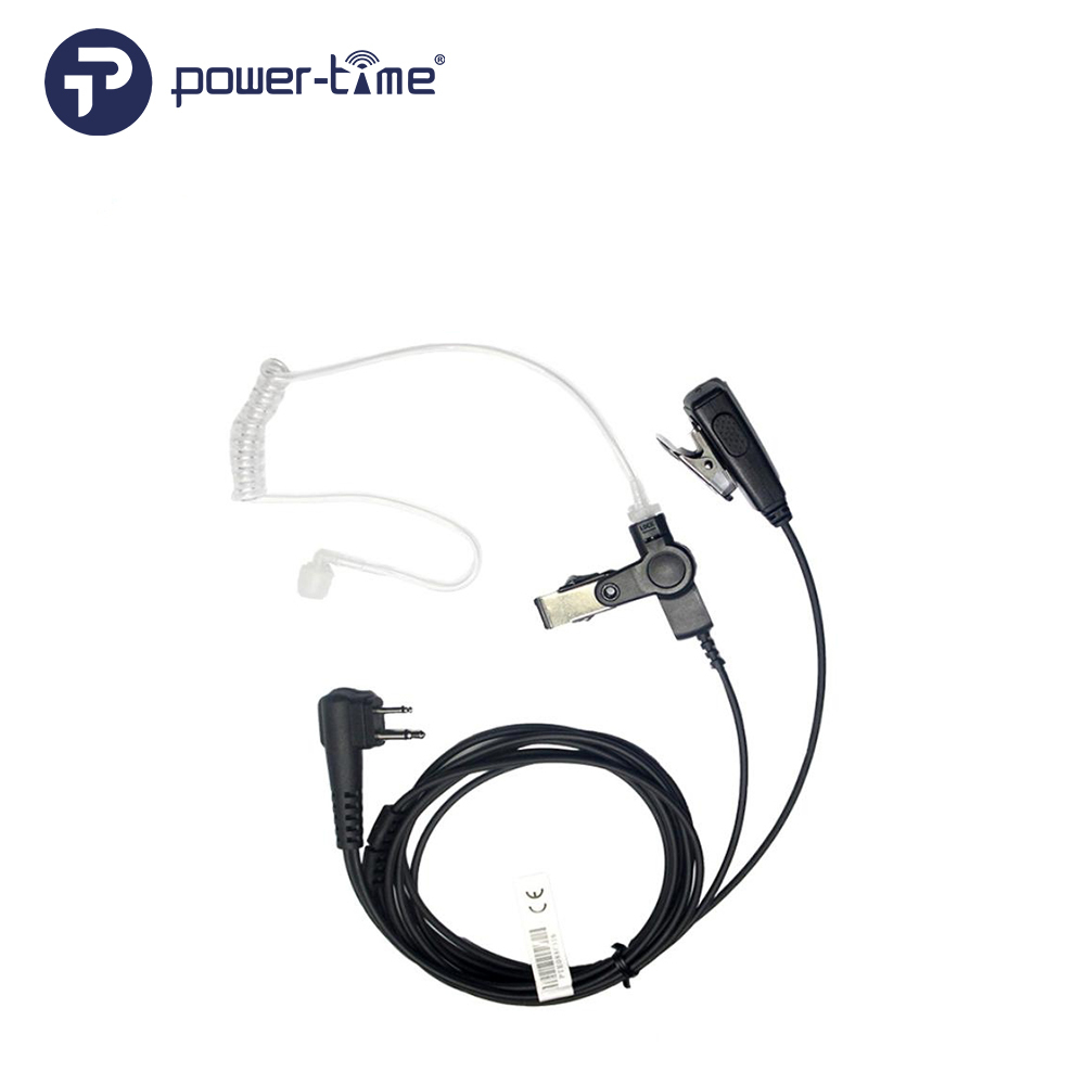 PTE-850 Secret acoustic tube 2 wired spy earpiece for walkie talkie