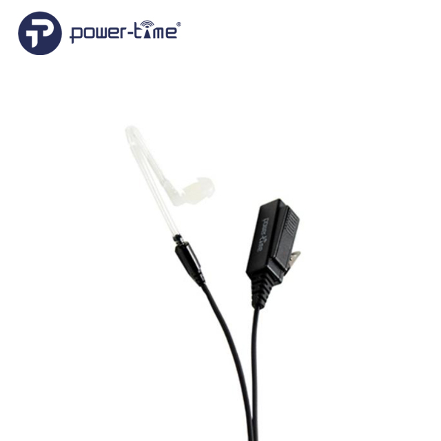 PTE-889 Two-Wire Acoustic Tube Surveillance Earpiece with Tiny Speaker & PTT