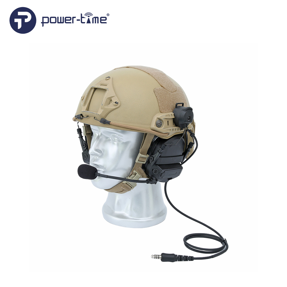 DF-8FAST Helmet-Mounted Tactical Headset for FAST Rail Helmet