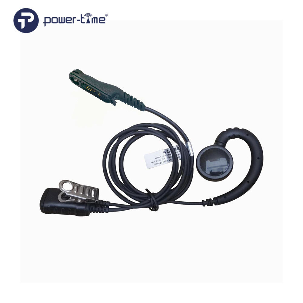 PTE-300M C-Ring Earpiece for Motorola Radios with PTT & Mic