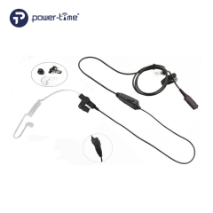 PTE-804 Clear Acoustic Tube Earpiece with In-Line PTT