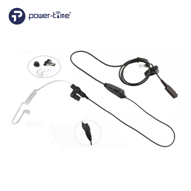 PTE-804 Clear Acoustic Tube Earpiece with In-Line PTT