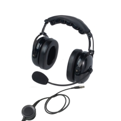 AG-11BD Over-Head Noise-Cancelling Headset with Quick-Release Detachable PTT Cable