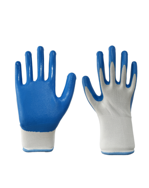 13G White Polyester with Nitrile Smooth