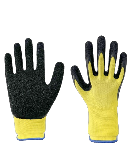 13 gauge yellow polyester with latex crinkle coated