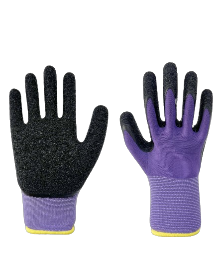 13 gauge purple polyester with latex crinkle coated