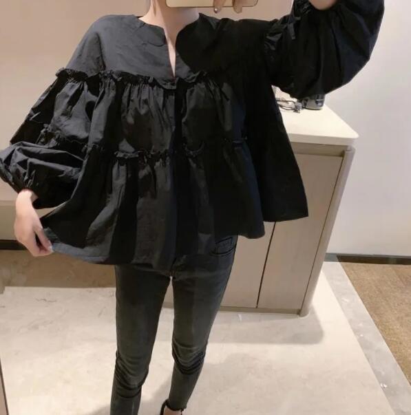 【送料無料】Tシャツ レディース トップス ロング 無地 長袖 七分袖 ボリューム袖 カットソー スウェット トレーナー プルオーバー 大きいサイズ ゆったり ロンT ビッグT 春 夏 秋 冬