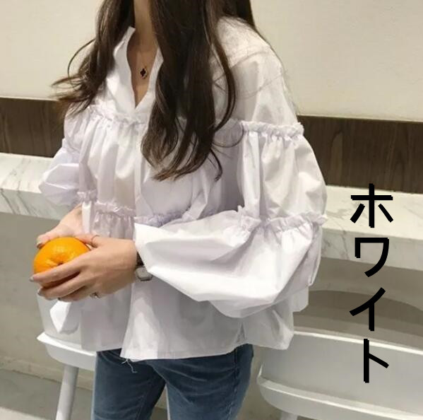 【送料無料】Tシャツ レディース トップス ロング 無地 長袖 七分袖 ボリューム袖 カットソー スウェット トレーナー プルオーバー 大きいサイズ ゆったり ロンT ビッグT 春 夏 秋 冬