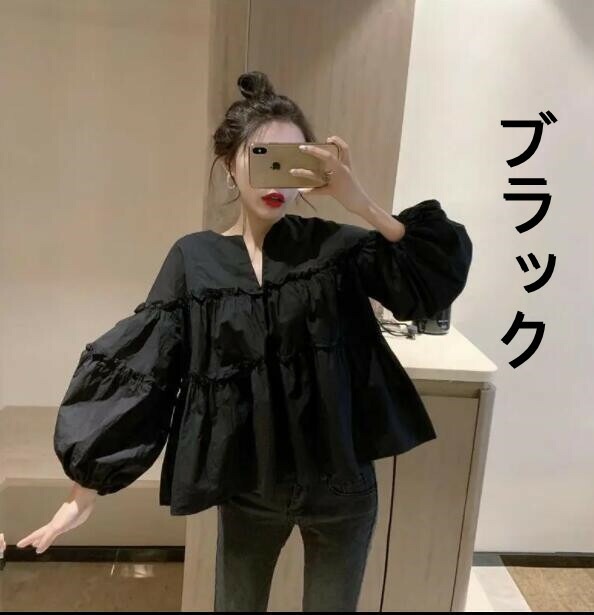 【送料無料】Tシャツ レディース トップス ロング 無地 長袖 七分袖 ボリューム袖 カットソー スウェット トレーナー プルオーバー 大きいサイズ ゆったり ロンT ビッグT 春 夏 秋 冬