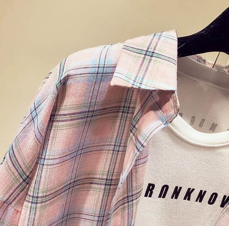 【送料無料】シャツ ブラウス チェックシャツ チェック柄 タータンチェック レディース トップス ロングシャツ 羽織 襟付き 長袖  7分袖 白 大きいサイズ ゆったり ドルマン きれいめ おしゃれ 春 夏 秋 冬 オフィス OL 通勤 フォーマル 着痩せ カジュアル