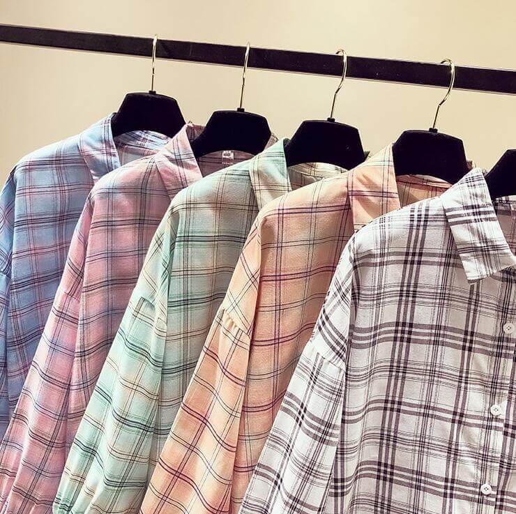 【送料無料】シャツ ブラウス チェックシャツ チェック柄 タータンチェック レディース トップス ロングシャツ 羽織 襟付き 長袖  7分袖 白 大きいサイズ ゆったり ドルマン きれいめ おしゃれ 春 夏 秋 冬 オフィス OL 通勤 フォーマル 着痩せ カジュアル