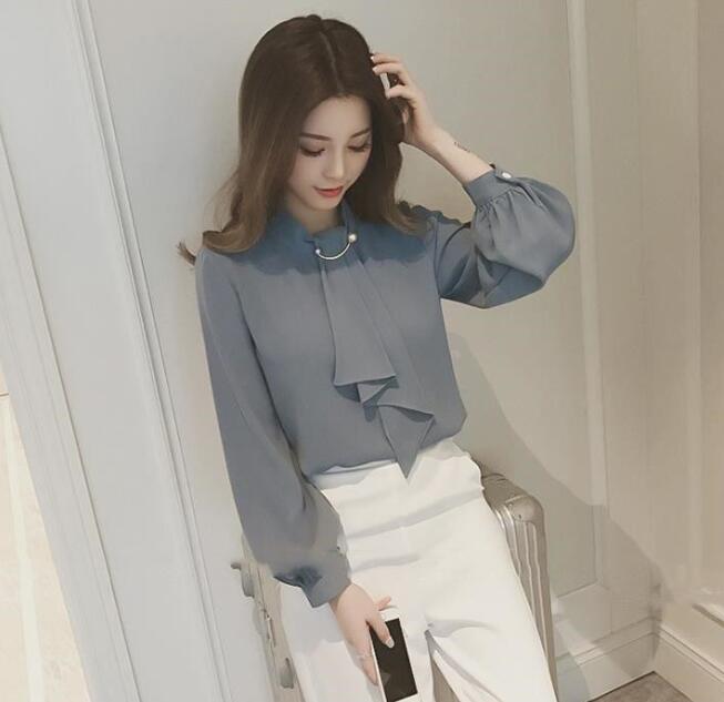 【送料無料】シャツ ブラウス レディース シフォン トップス ロングシャツ スキッパー 長袖 白 大きいサイズ ゆったり きれいめ おしゃれ 春 夏 秋 オフィス OL 通勤 フォーマル 着痩せ カジュアル 無地 韓国