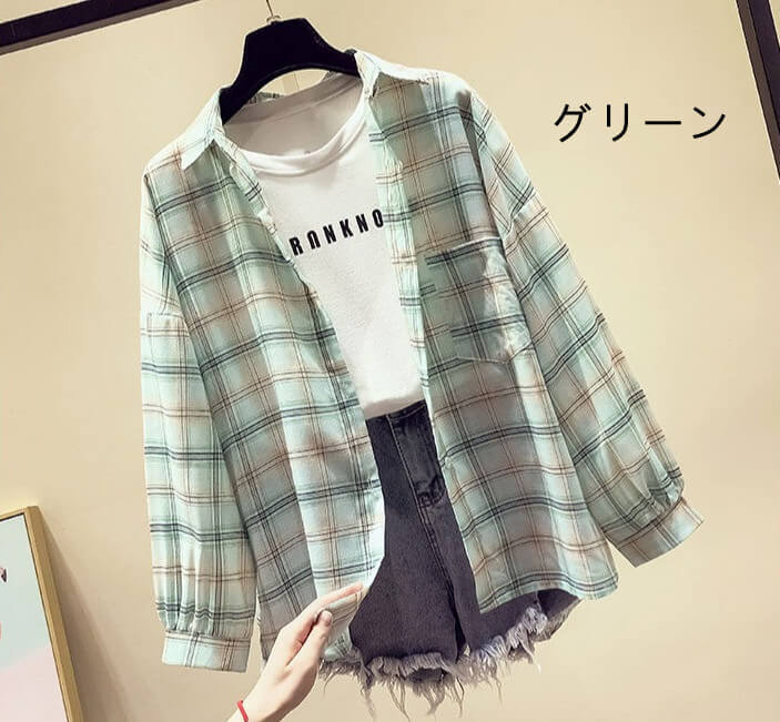 【送料無料】シャツ ブラウス チェックシャツ チェック柄 タータンチェック レディース トップス ロングシャツ 羽織 襟付き 長袖  7分袖 白 大きいサイズ ゆったり ドルマン きれいめ おしゃれ 春 夏 秋 冬 オフィス OL 通勤 フォーマル 着痩せ カジュアル
