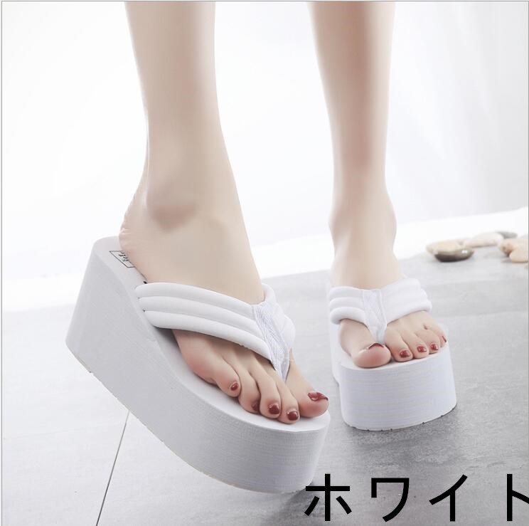 【送料無料】ビーチサンダル 厚底 レディース 痛くない 歩きやすい ウエッジソール サンダル リゾート 軽い トングサンダル ぺたんこ フラットソール フラットサンダル ビーサン カジュアル 靴 シューズ 軽量 ウェッジソール