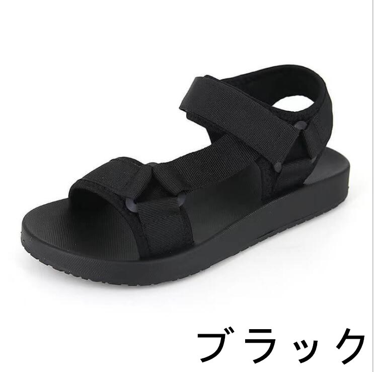 【送料無料】スポーツサンダル 厚底 レディース 厚底サンダル ぺたんこ スポーティ ストラップ ベルクロ コンフォート サンダル 3cm 軽量 レディース 厚底靴 靴 スニーカー スポーツ 歩きやすい アウトドア