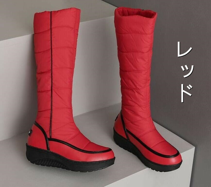【送料無料】スノーブーツ ムートンブーツ スノーシューズ ブーツ 裏ボア 裏起毛 ウインターブーツ レディース ミディアムブーツ ロングブーツ 大きいサイズ 暖かい 軽い 撥水 防水 防寒 防風 冬 滑りにくい 厚底 歩きやすい 黒  靴 長靴