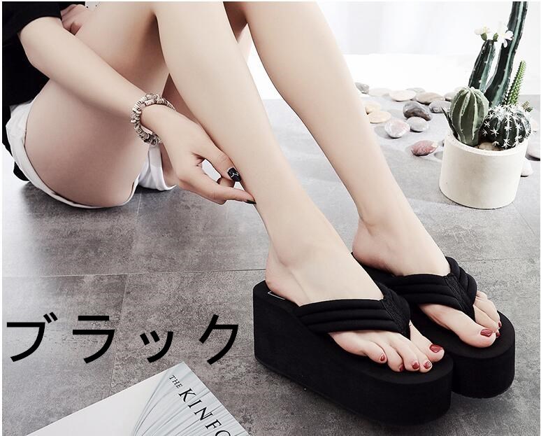 【送料無料】ビーチサンダル 厚底 レディース 痛くない 歩きやすい ウエッジソール サンダル リゾート 軽い トングサンダル ぺたんこ フラットソール フラットサンダル ビーサン カジュアル 靴 シューズ 軽量 ウェッジソール