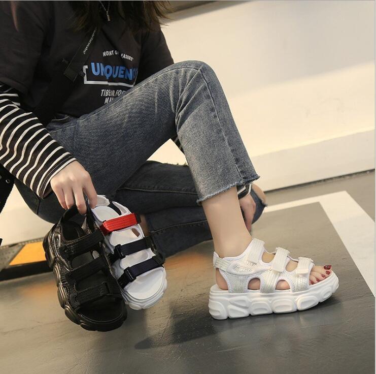 【送料無料】スポーツサンダル 厚底 レディース 厚底サンダル ぺたんこ スポーティ ストラップ ベルクロ コンフォート サンダル 5cm 軽量 レディース 厚底靴 靴 スニーカー スポーツ 歩きやすい アウトドア