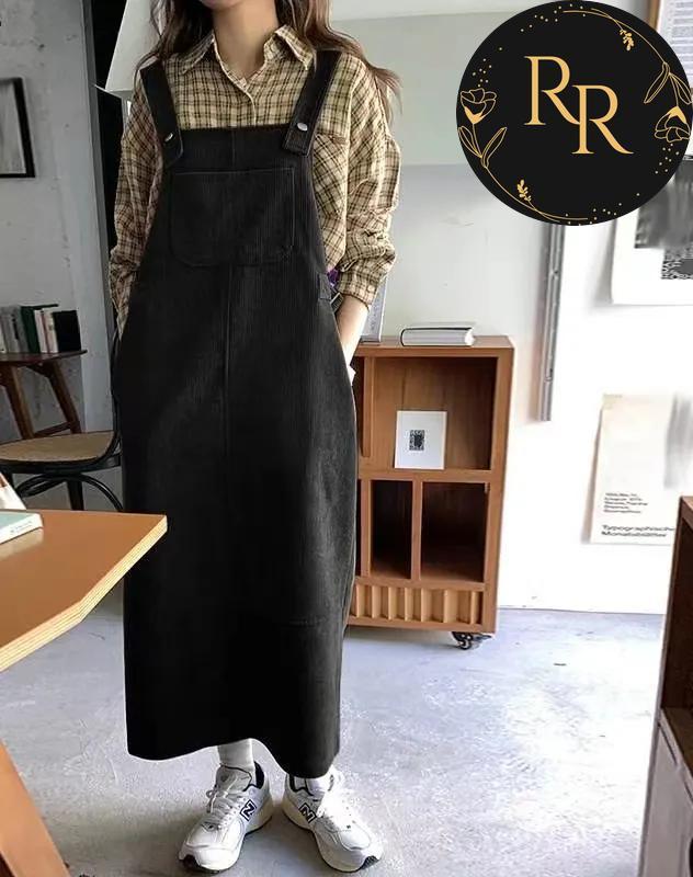 【送料無料】 rrstyle レディース 「コーデュロイ」スウィート きれいIライン カジュアル 骨格ナチュラル ストレートスカート キャミワンピース