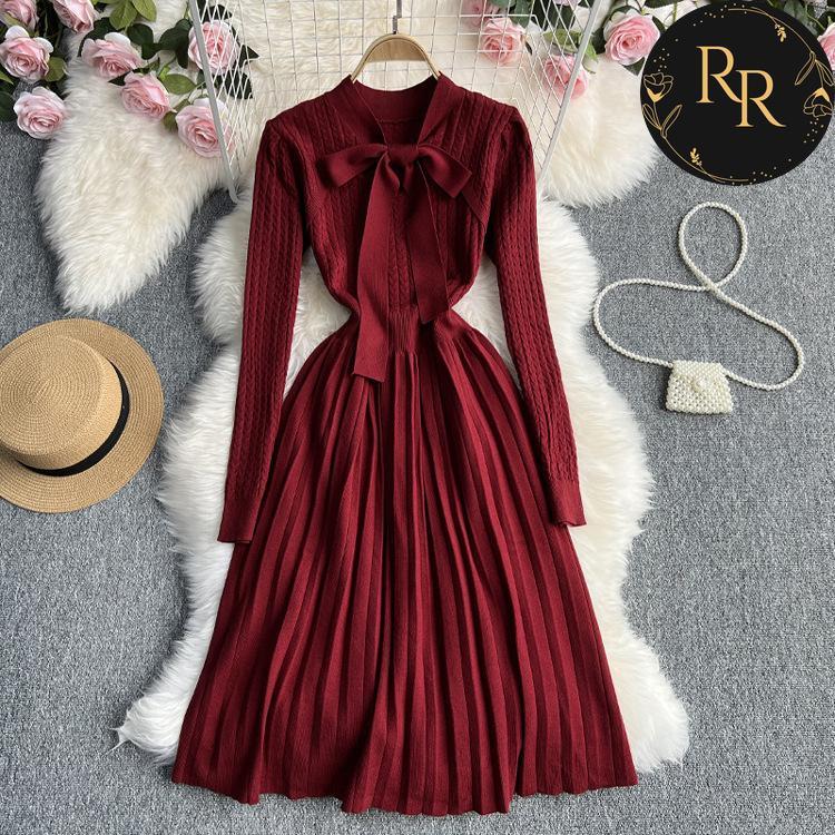 【送料無料】rrstyleレディース 売れ筋 多色展開 着瘦せ 無地 背中透かし彫り レース エレガント ワンピース