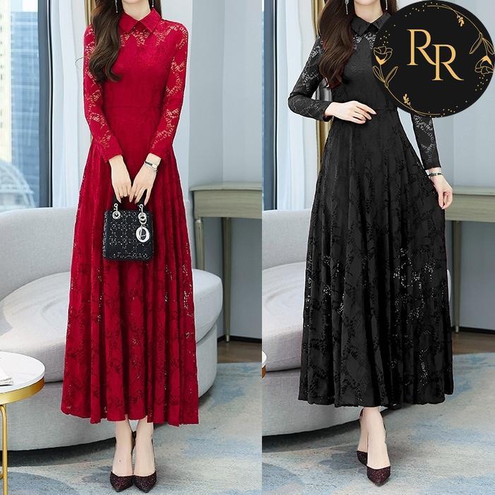 【送料無料】rrstyleレディース 売れ筋 多色展開 着瘦せ 無地 背中透かし彫り レース エレガント ワンピース