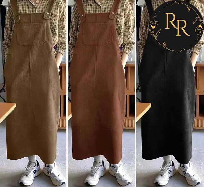 【送料無料】 rrstyle レディース 「コーデュロイ」スウィート きれいIライン カジュアル 骨格ナチュラル ストレートスカート キャミワンピース