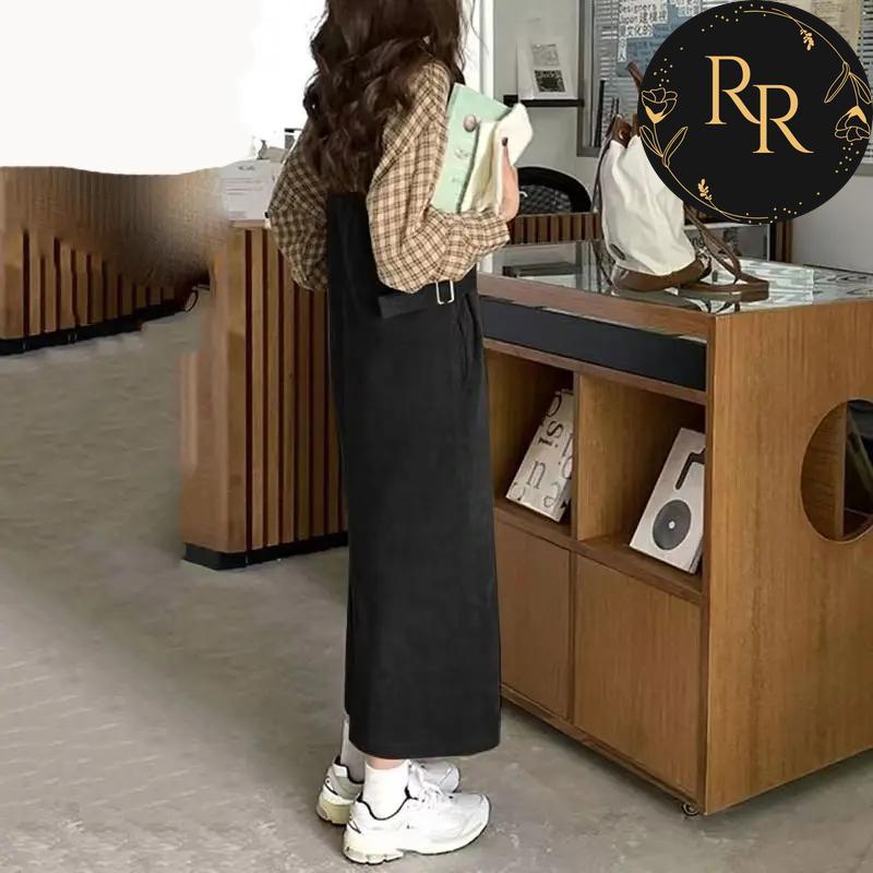 【送料無料】 rrstyle レディース 「コーデュロイ」スウィート きれいIライン カジュアル 骨格ナチュラル ストレートスカート キャミワンピース