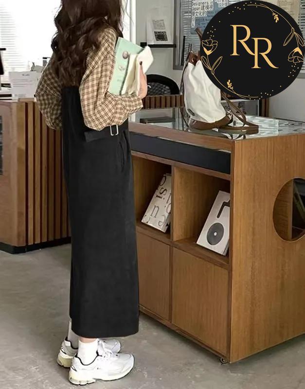 【送料無料】 rrstyle レディース 「コーデュロイ」スウィート きれいIライン カジュアル 骨格ナチュラル ストレートスカート キャミワンピース