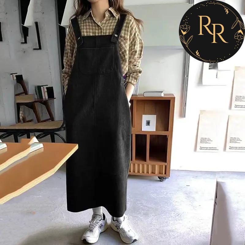 【送料無料】 rrstyle レディース 「コーデュロイ」スウィート きれいIライン カジュアル 骨格ナチュラル ストレートスカート キャミワンピース