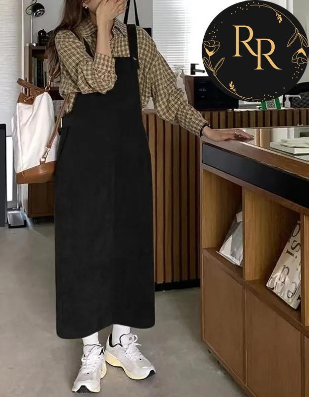 【送料無料】 rrstyle レディース 「コーデュロイ」スウィート きれいIライン カジュアル 骨格ナチュラル ストレートスカート キャミワンピース