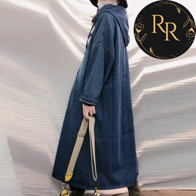 【送料無料】 rrstyle レディース 「フード付き」 プルオーバー ストレートスカート ロング デニム カジュアルワンピース
