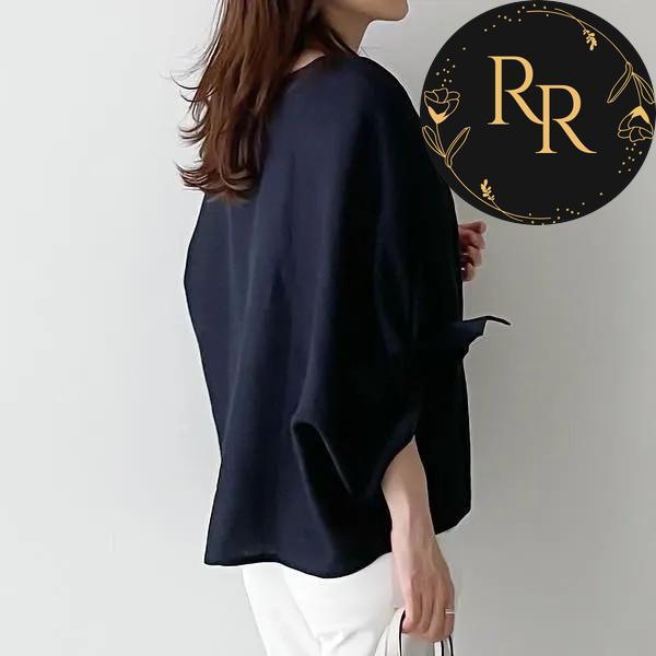 【送料無料】 rrstyle レディース 【トップス】女っぽさが漂う 肌触りよく フェミニン 無地 ボウタイ 七分袖 シャツ?ブラウス