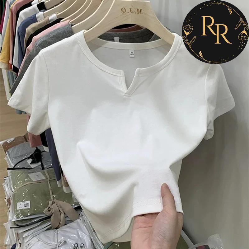 【送料無料】 rrstyle レディース 肌触りよく レディース 無地 モード プルオーバー Vネック 半袖 カジュアル 20~40代 Ｔシャツ