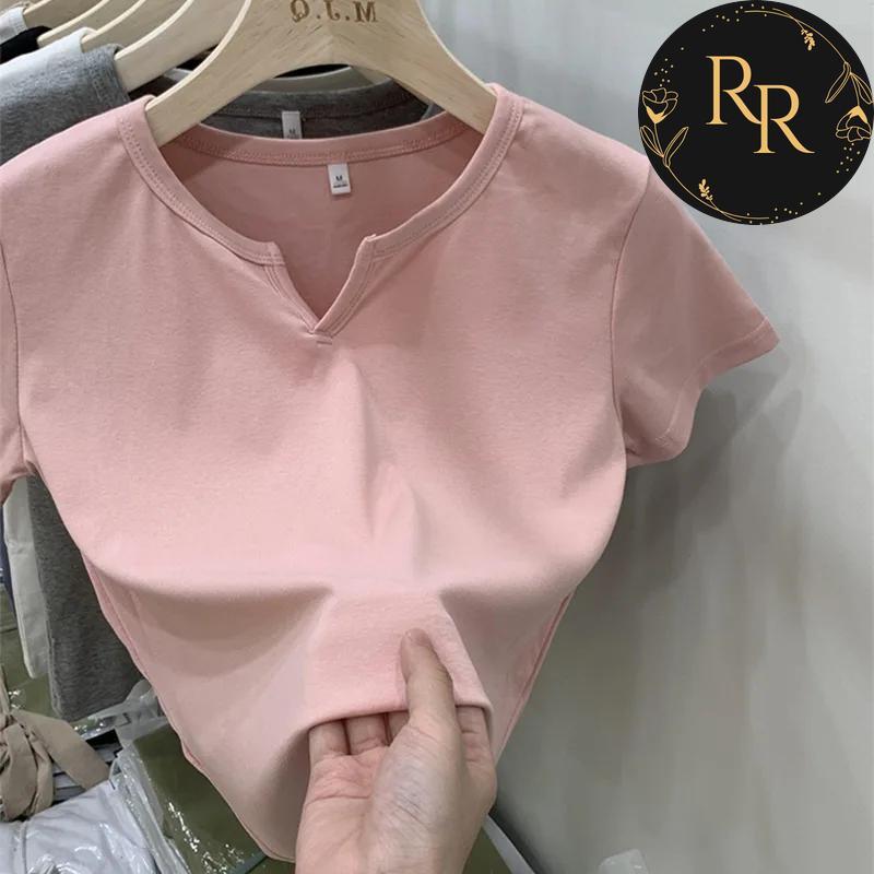 【送料無料】 rrstyle レディース 肌触りよく レディース 無地 モード プルオーバー Vネック 半袖 カジュアル 20~40代 Ｔシャツ