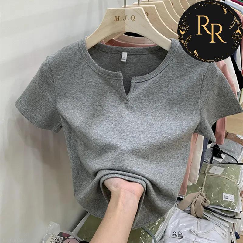 【送料無料】 rrstyle レディース 肌触りよく レディース 無地 モード プルオーバー Vネック 半袖 カジュアル 20~40代 Ｔシャツ