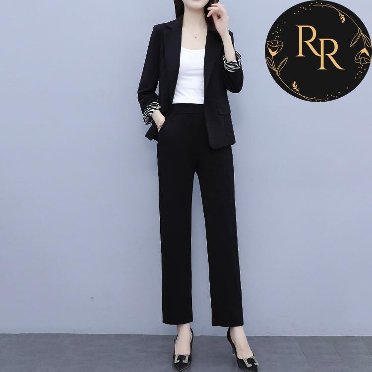 【送料無料】rrstyleレディース ２点セット OL/オフィスセットアップ通勤着瘦せスーツ+パンツ