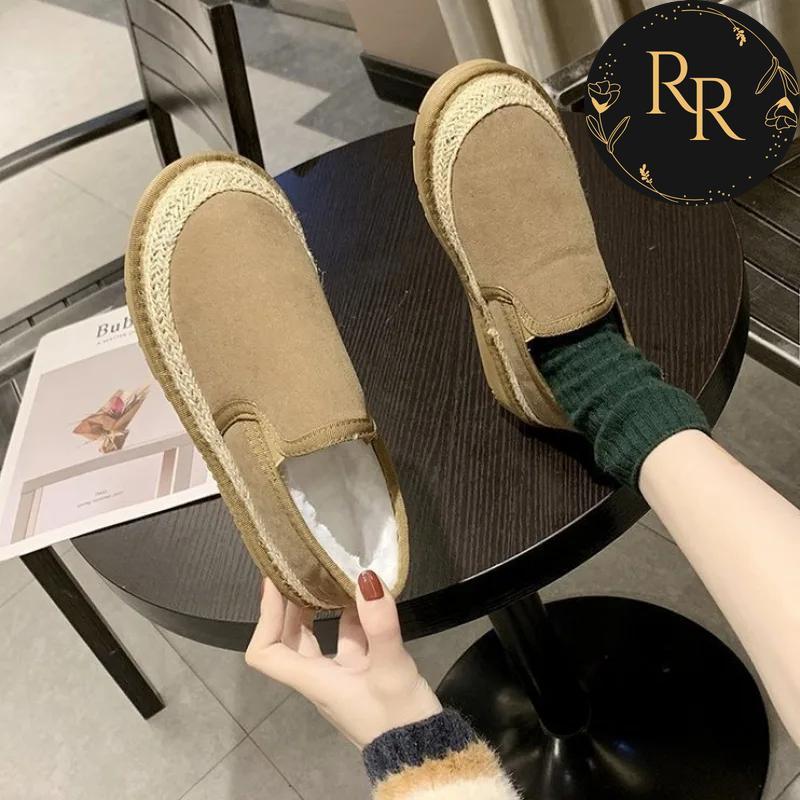 【送料無料】 rrstyle レディース 新登場 配色 切り替え 裏起毛 暖かい フラットシューズ ブーツ